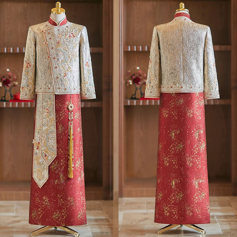 【出租】新中式新郎迎亲服新郎新娘秀禾情侣结婚出租中式婚礼古风,淘宝优惠券,粉丝福利购,淘宝优惠卷