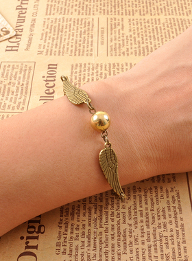 哈利波特手链金色飞贼手链闺蜜学院电影周边复古手饰生日礼物创意