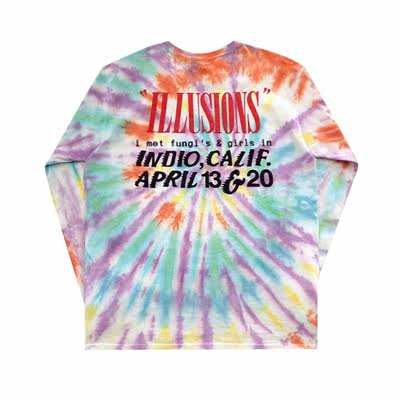 Kanye 菲董同款cpfm Xyz Illusions Tir Dye 扎染涂鸦长袖t恤潮 虎窝淘