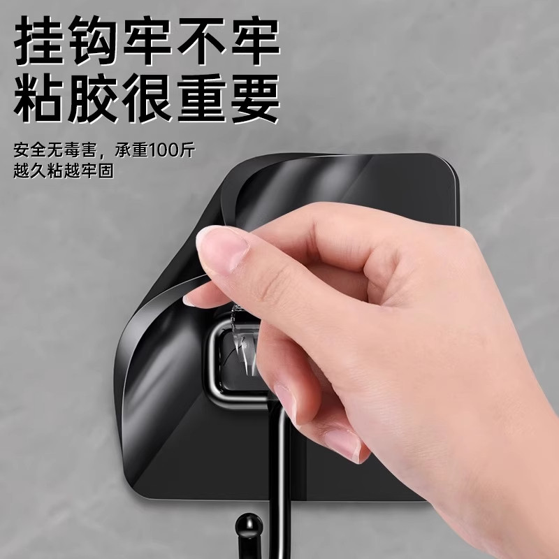 挂钩强力粘胶墙壁贴墙上承重透明无痕挂勾贴钩免打孔钩子粘贴粘钩 - 图0
