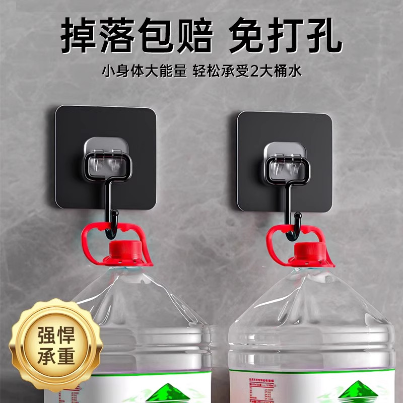 挂钩强力粘胶墙壁贴墙上承重透明无痕挂勾贴钩免打孔钩子粘贴粘钩 - 图3