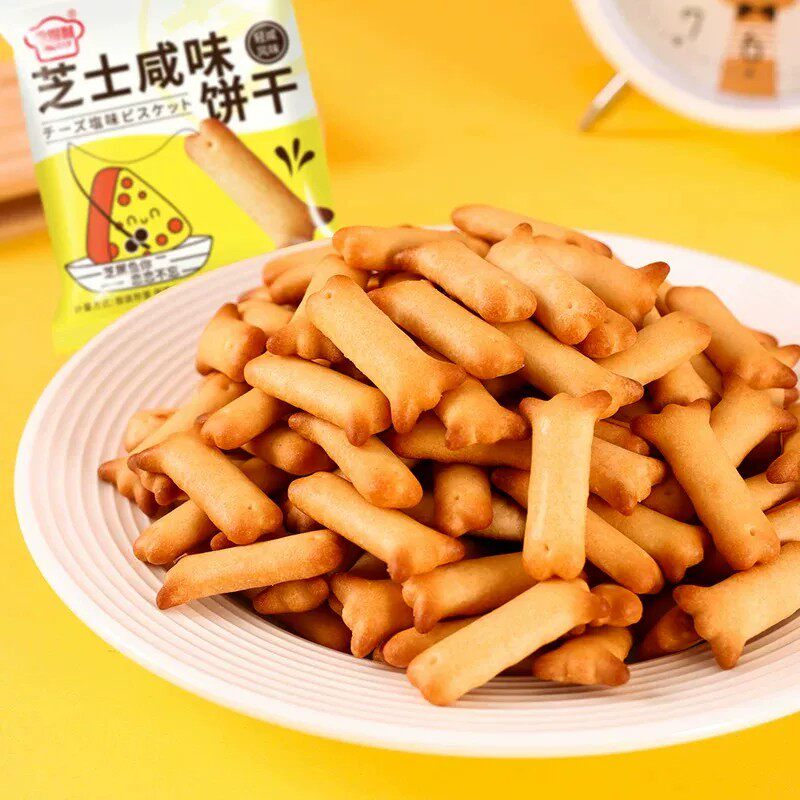 【品质推荐】芝士鱼骨饼干咸味酥脆袋装网红零食小吃儿童食品袋装