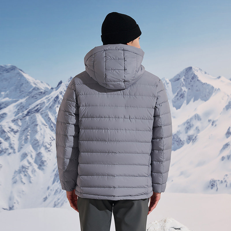 探路者2024秋冬新款轻薄羽绒服男士短款户外抗寒防风保暖立领外套