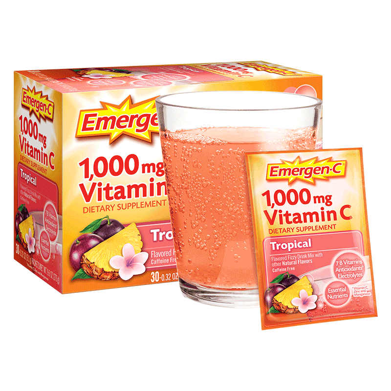 美国emergenc维生素c泡腾粉褪黑素 emergenc海外维生素C