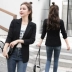 Bộ đồ liền thân ngắn 2019 mới mùa thu đầu tiên của phụ nữ triều thời trang Hàn Quốc retro Hồng Kông mang phong cách Harajuku - Áo khoác ngắn Áo khoác ngắn
