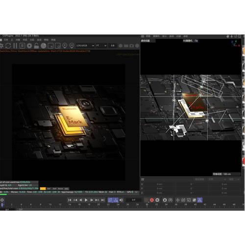 C4D素材cpu芯片3C数码科技OC渲染场景工程3D模型三维源文件带材质 - 图0