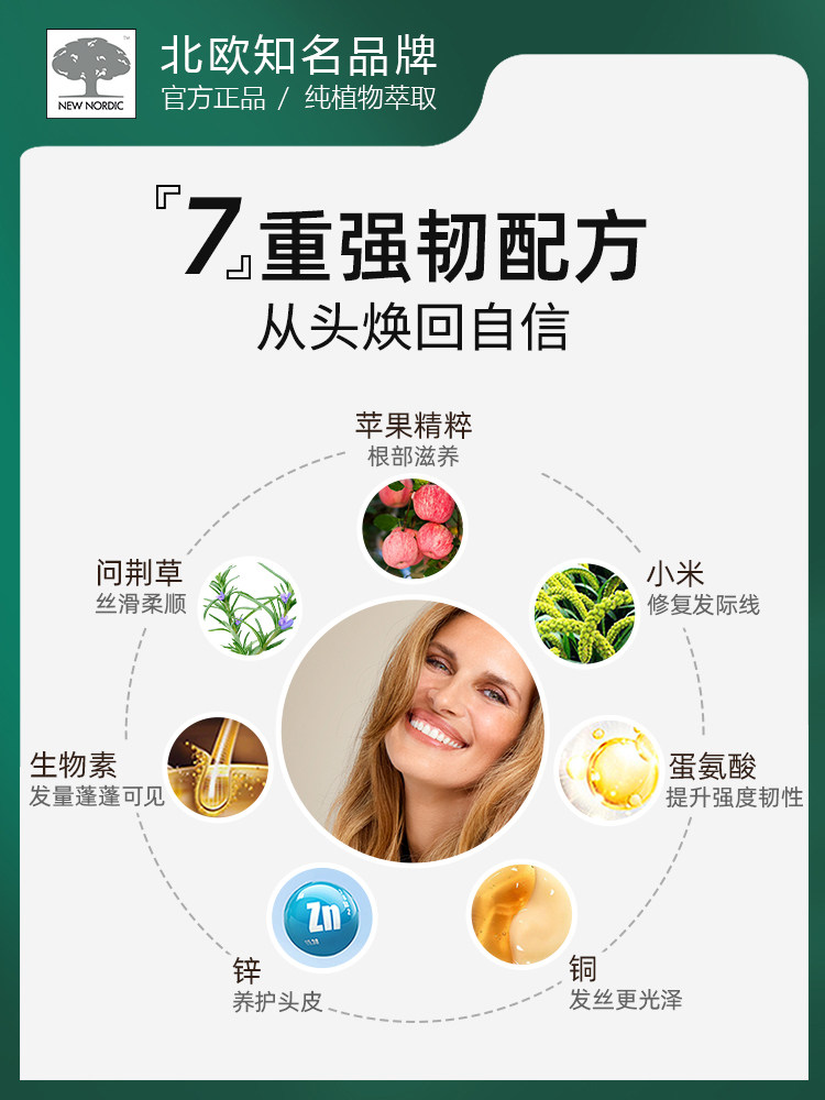 newnordic护发片植物萃取生物素 NewNordic海外B族维生素