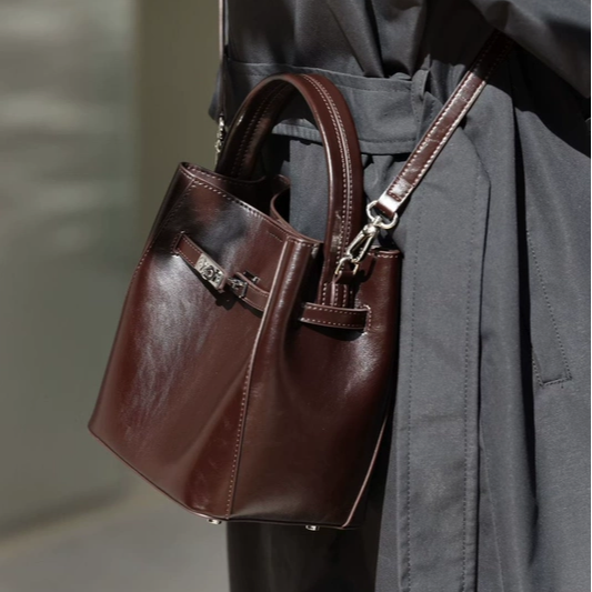 艾薇思曼新款女包时尚百搭真皮单肩斜挎包腋下包牛皮水桶包手提包,淘宝优惠券,粉丝福利购,淘宝优惠卷