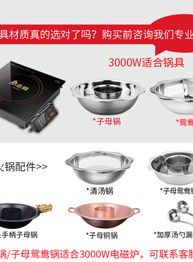 Chigo/志高 NLG89火锅店专用电磁炉大功率3000W商用嵌入式电炉灶