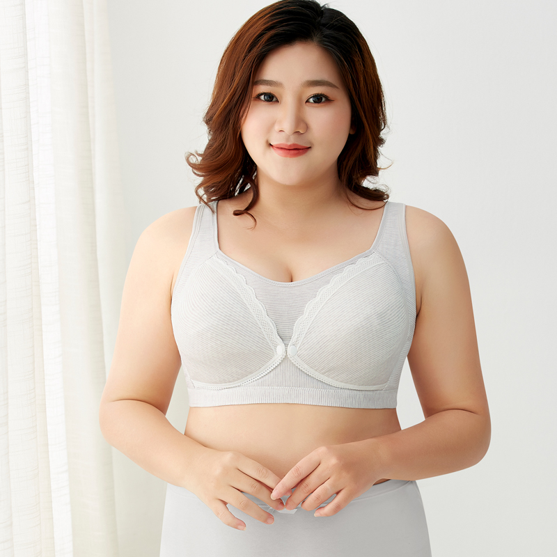 歌妮朵旗舰店大码哺乳文胸大罩杯大胸春秋薄款聚拢防下垂孕妇内衣产后喂奶胸罩3