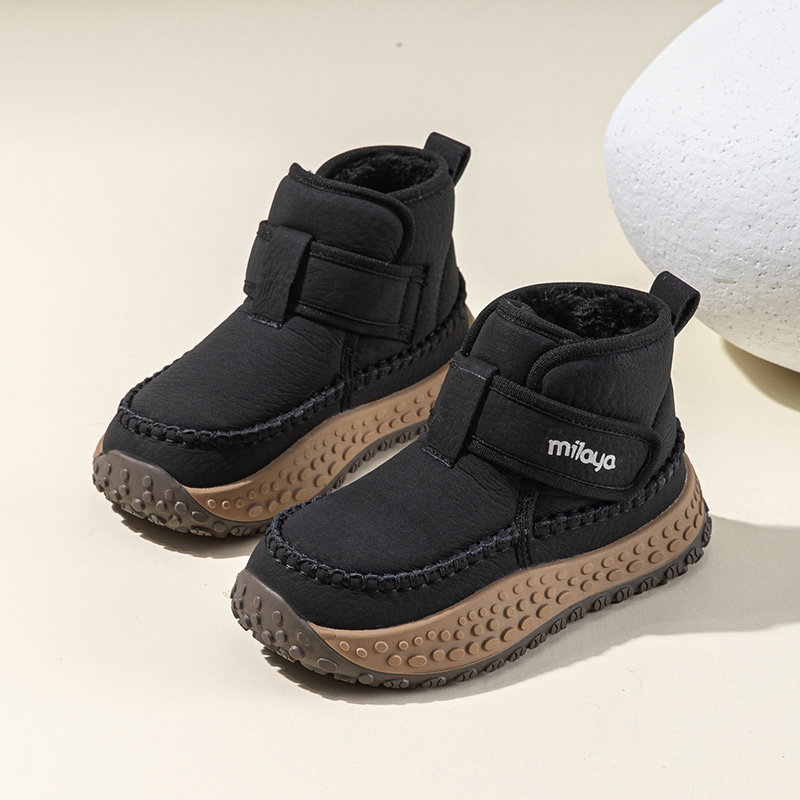 儿童雪地靴保暖男童大棉靴2025冬季新款加绒加厚防水防滑女童冬鞋,淘宝优惠券,粉丝福利购,淘宝优惠卷