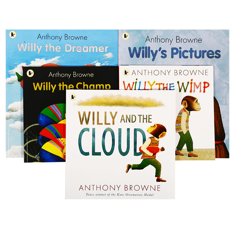 毛毛虫点读绘本 Anthony Browne's Willy Series安东尼·布朗 大猩猩威利系列英文原版5册 小彼恩点读版 - 图2