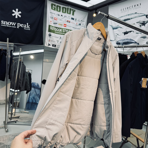 3M新雪丽暖绒商务休闲城市通勤户外防风保暖防泼水立领棉衣棉服男 - 图1