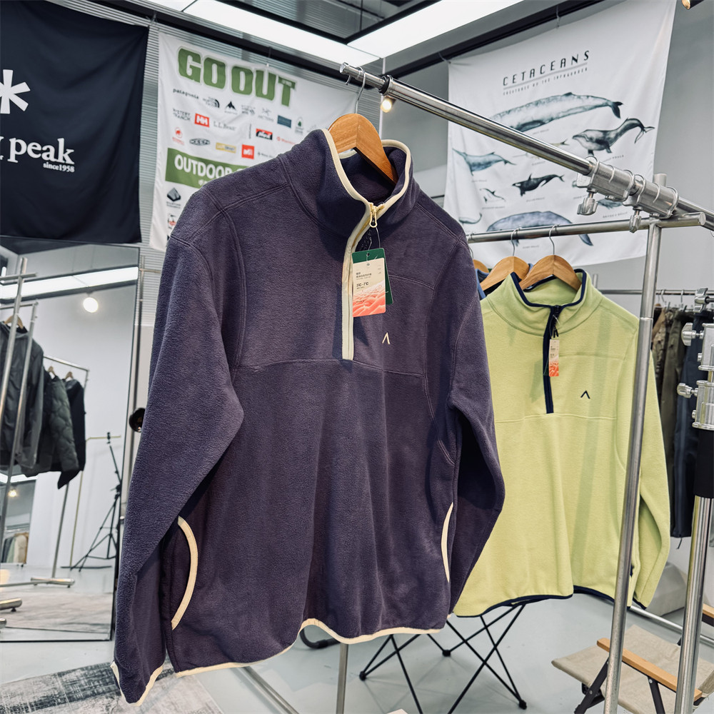 自发热防风保暖高密双面摇粒绒男女通用户外山系套头半拉链抓绒衣,淘宝优惠券,粉丝福利购,淘宝优惠卷