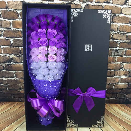 520情人节送女友老婆妈妈生日礼物仿真假花玫瑰花束肥香皂花礼盒 - 图1