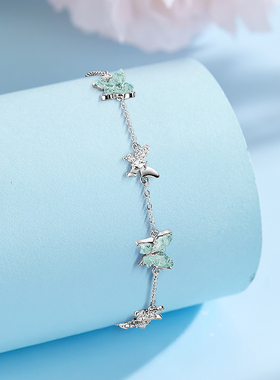 Disney/迪士尼蝴蝶手链女生新款轻奢小众精致生日礼物圣诞送女友