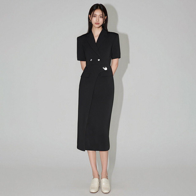 ກະໂປງ! Monet's prosperous temperament slim waist suit skirt women's long noble dress SHBZU651