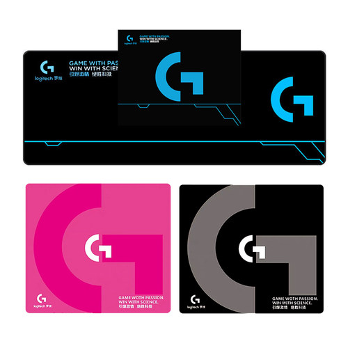 罗技鼠标垫电竞游戏专用超大号桌垫细面电脑办公锁边加厚长款软垫 - 图3