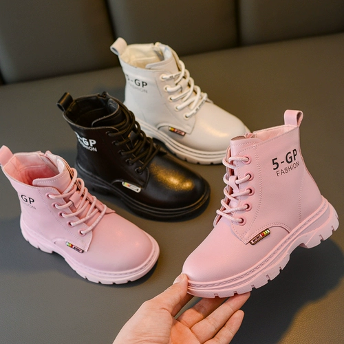 Martens, демисезонные детские ботинки, флисовые короткие сапоги, коллекция 2022