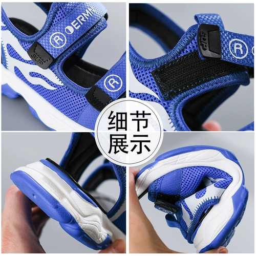 Летние детские сандалии для мальчиков, коллекция 2022, в корейском стиле, мягкая подошва, коллекция 2021