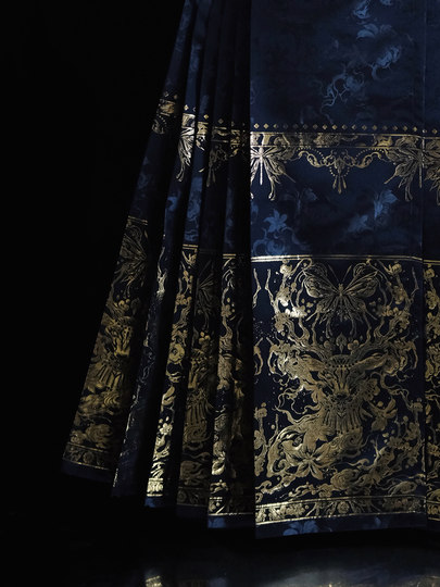 2023 gold-woven horse-face skirt high-end new style horse-face skirt