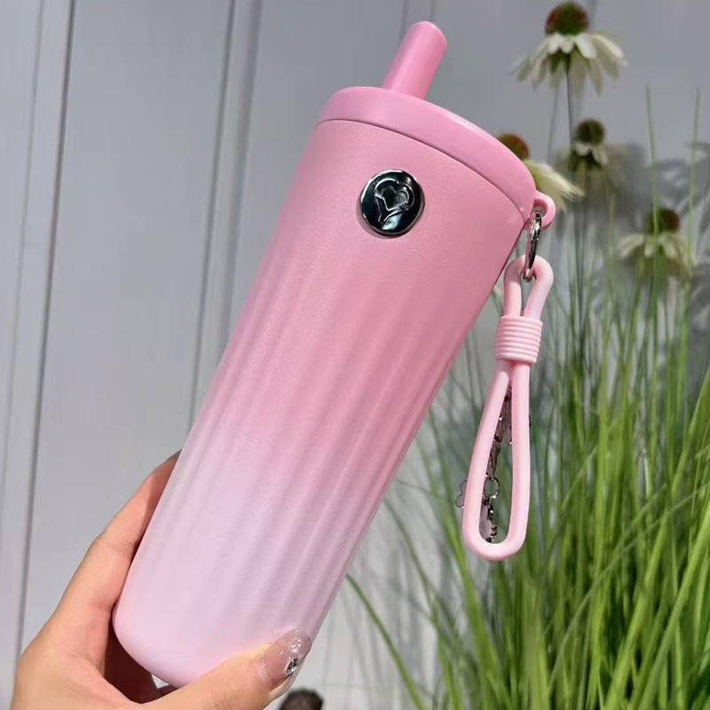 yanis3吸管保温杯女生颜值车载水杯大容量便携提手杯子生日礼物 - 图1