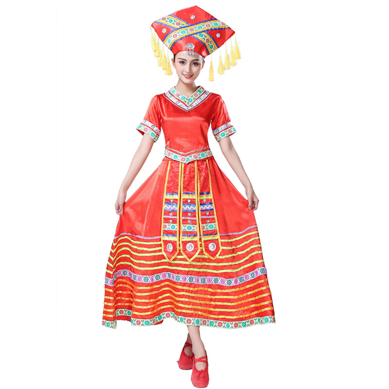 新款男女歌圩节表演服装广西舞蹈服 莎朵韵民族服装/舞台装