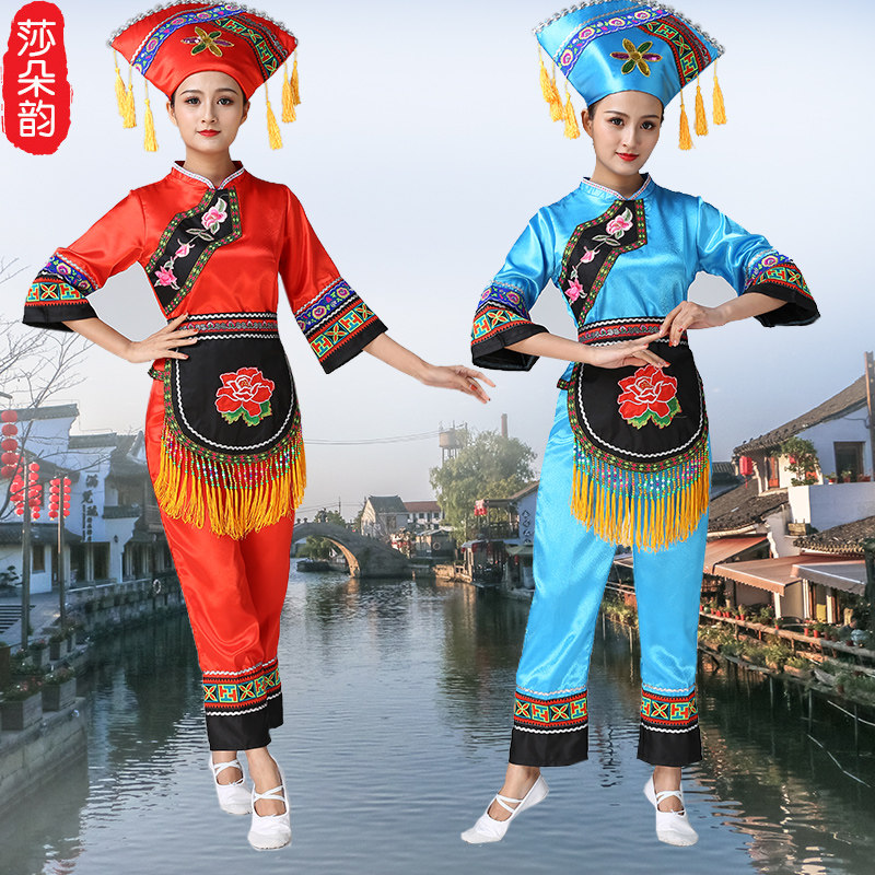 新款壮族三月三表演服装广西演出女 莎朵韵民族服装/舞台装