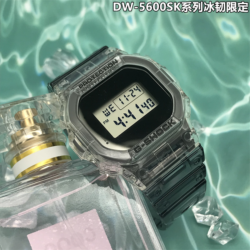 卡西欧冰韧系列 GSHOCK冰川限定透明方块GA-700SK DW-5600 GA-400