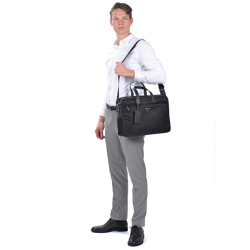 prada /普拉达男士尼龙布公文包 KeanGlobal海外男士包袋