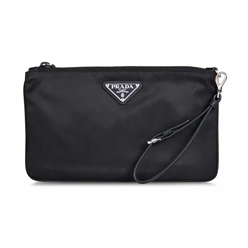 prada /普拉达女士黑色尼龙手拿包 KeanGlobal海外女士包袋