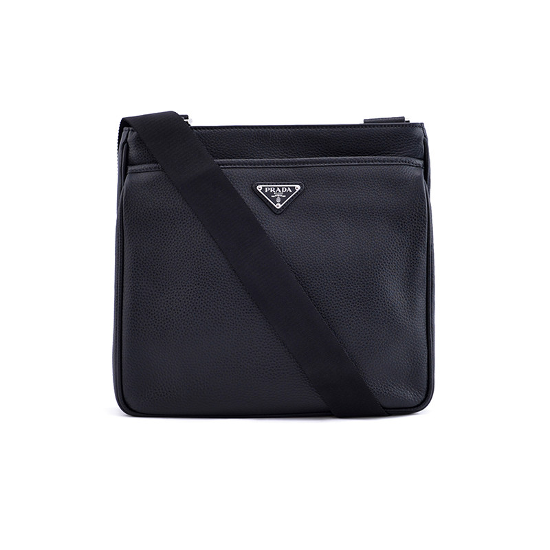 prada /普拉达男包荔枝纹斜挎包 KeanGlobal海外男士包袋