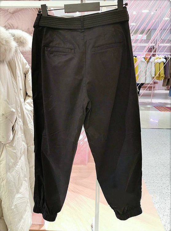 only ad2019秋冬季新款黑色哈伦裤 贝儿时尚精品休闲裤