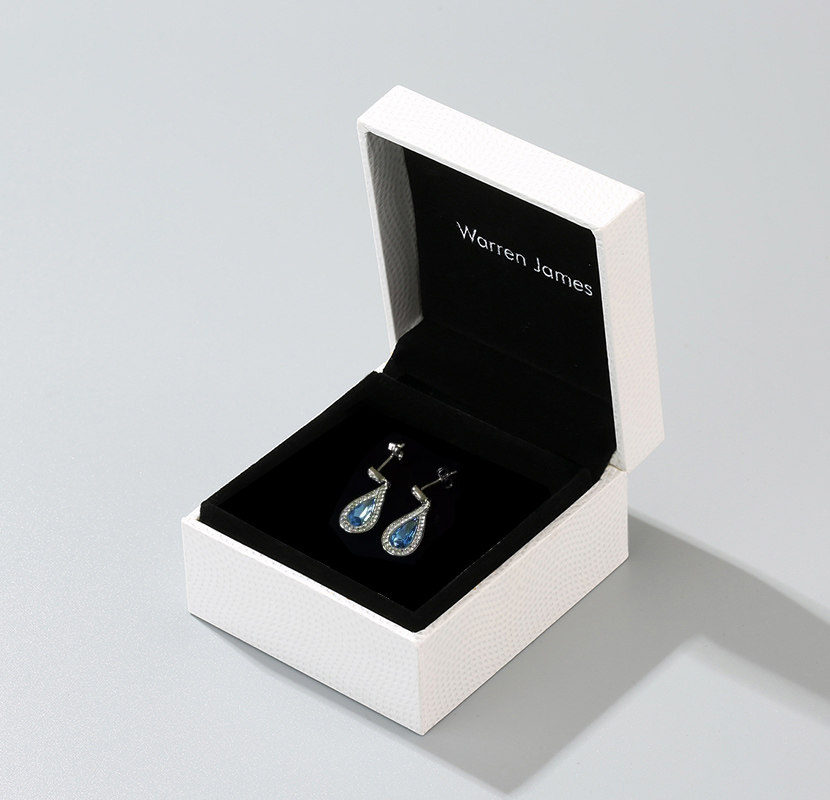 warren james华洛世奇水晶蓝女耳环 WarrenJames海外耳环