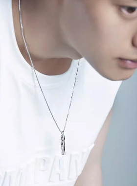 银百搭《梧桐》小众设计情侣款项链银男女吊坠高级感生日送礼