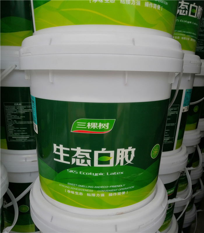 三棵树生态白乳胶大桶木工胶粘木头的专用胶强力家具手工白胶填缝 - 图0