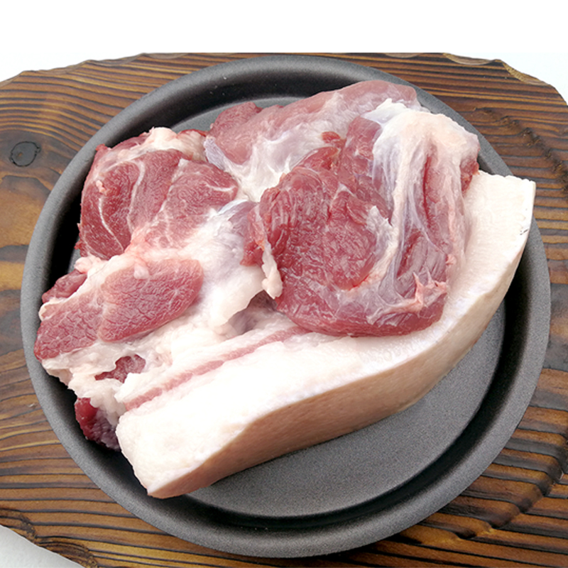 王明公农家散养新鲜土猪肉黑猪肉新鲜冷冻猪肉前后黑猪腿肉2斤装-图0