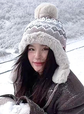 冬季东北雪乡防寒保暖雷锋帽