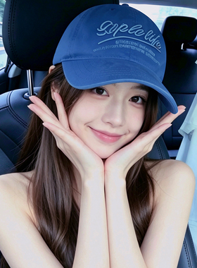 复古刺绣宽檐显脸小遮阳棒球帽女