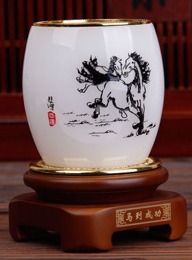 悦鸿厚德载物笔筒创意礼品办公桌摆件书房装饰品送老师创意礼品教