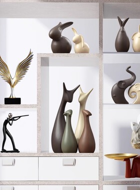 高级摆件轻奢高档家居入门客厅玄关餐边柜茶几现代简约陶瓷装杨之