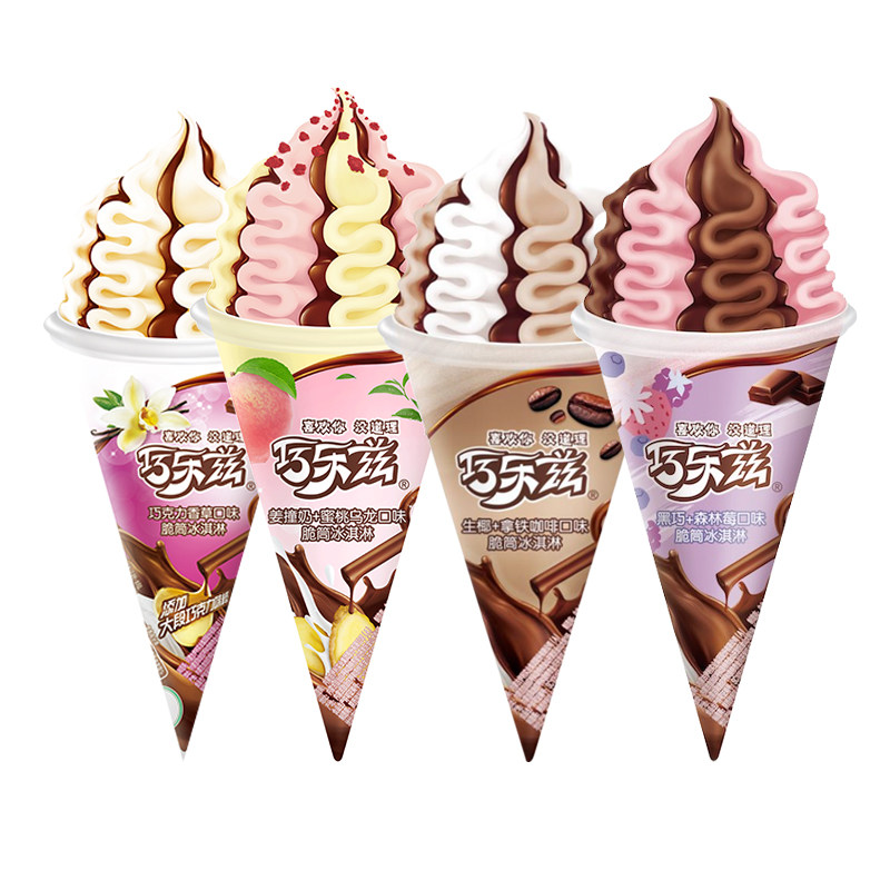 伊利巧乐兹脆筒香草味姜撞奶蜜桃乌龙为生椰拿铁味大脆筒16支,淘宝优惠券,粉丝福利购,淘宝优惠卷