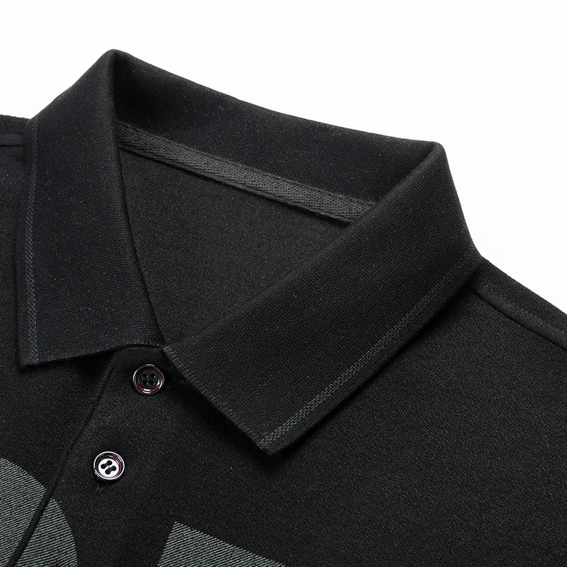 2020长袖男士加绒翻领中青年polo衫 金貌T恤