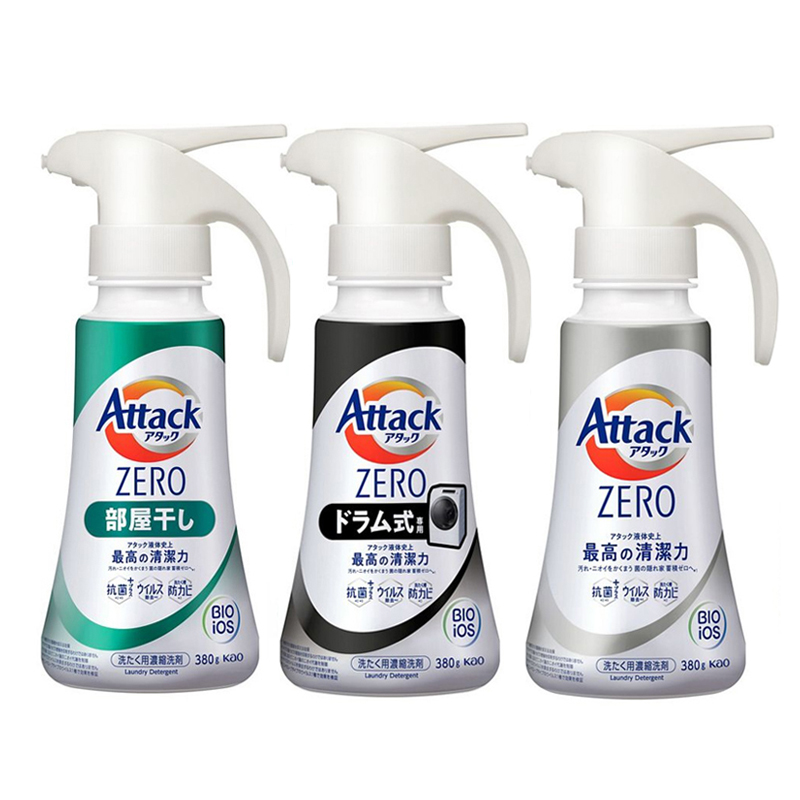 日本花王Attack zero洗衣液按压瓶浓缩EX抗菌酵素去污洗衣机专用 - 图3
