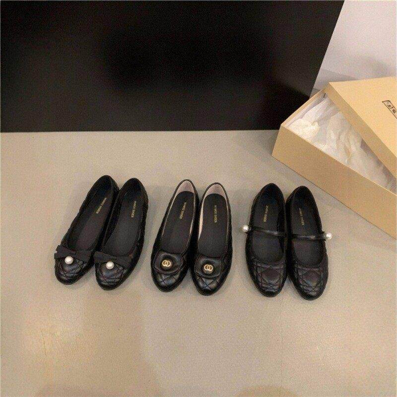 店主自留新款~平底黑色玛丽珍单鞋女春秋季真皮百搭小香风晚晚鞋,淘宝优惠券,粉丝福利购,淘宝优惠卷