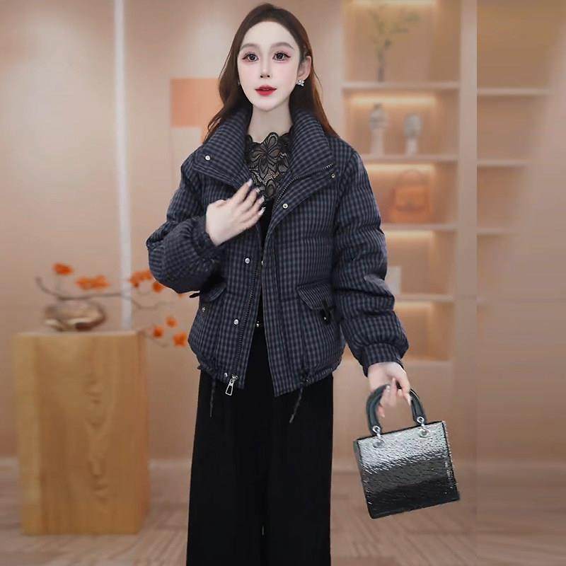 香港代购格子羽绒棉服女冬季新款显瘦加厚保暖短款棉袄棉衣外套潮,淘宝优惠券,粉丝福利购,淘宝优惠卷
