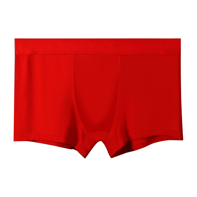 男士内裤男平角裤本命年全棉礼物属兔大红色结婚薄四角裤头底裤衩,淘宝优惠券,粉丝福利购,淘宝优惠卷
