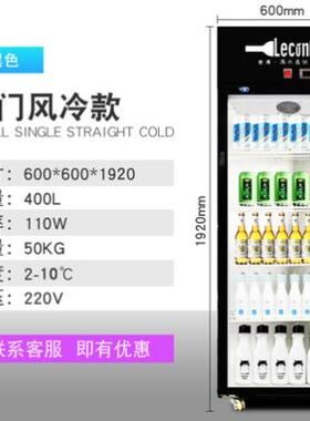 大冰柜立式冰箱啤酒柜超市保鲜柜商用冷藏饮料展示柜单双三门风冷