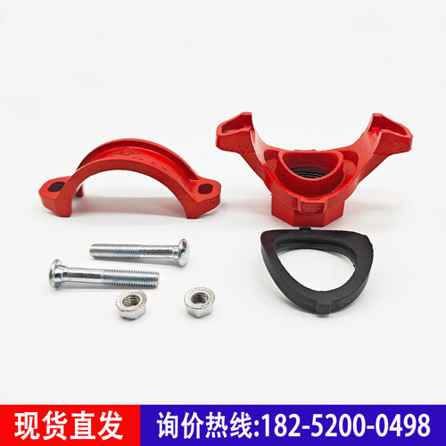 消防沟槽管件卡箍配件机三机械三通管道开孔分水引流内丝三通接头 - 图2