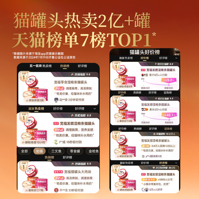 Kuanfu Cat canned food nutritional hydration 99% meat content